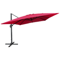 Parasol déporté MOLOKAI carré 3x3m fuchsia + housse