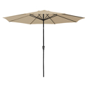 Parasol droit HAPUNA rond 3,30m de diamètre beige