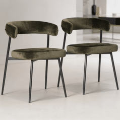 2er-Set Stoffstühle THEA in...