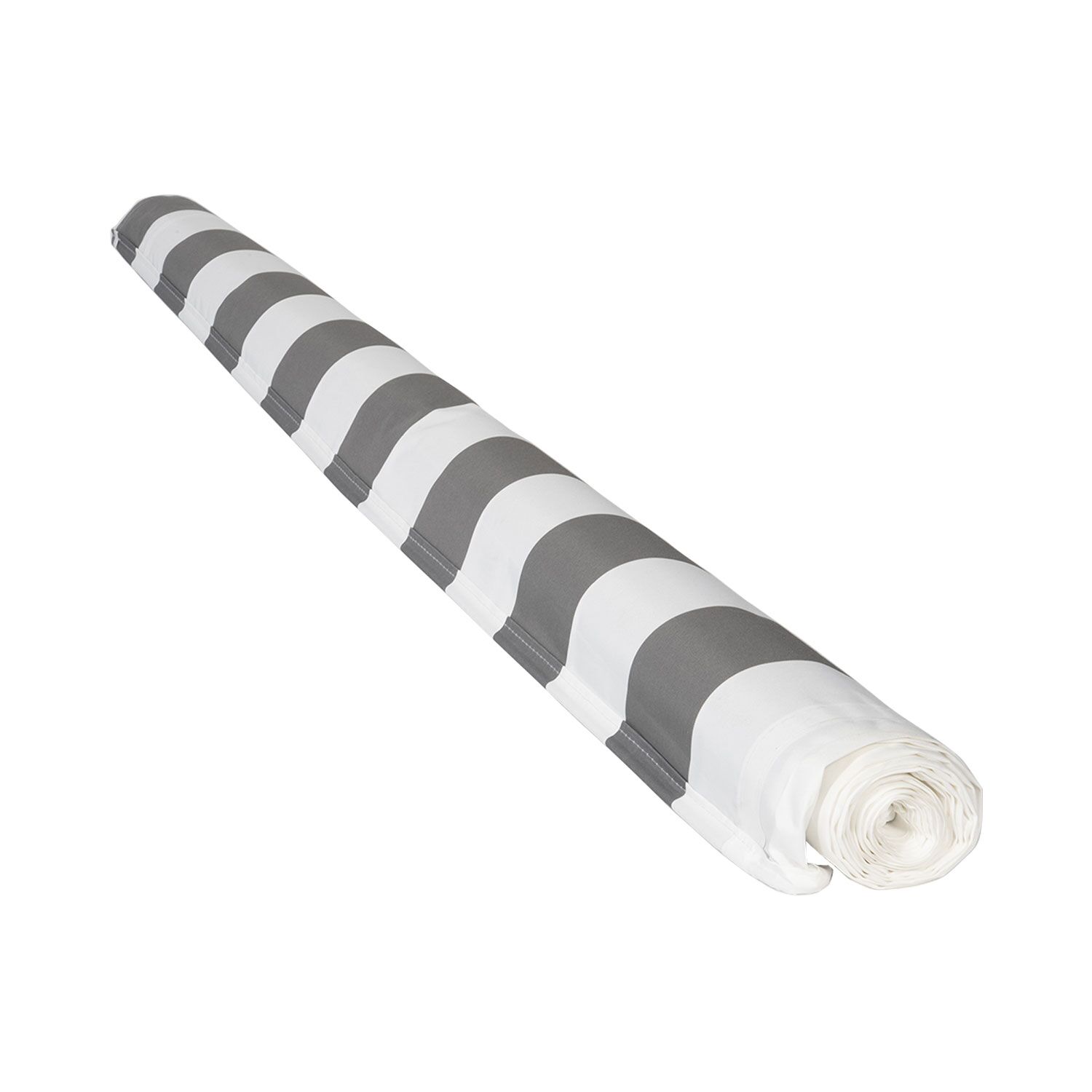 Toile pour store banne SAULE 2,95 × 2,5m - Toile rayée blanche/grise