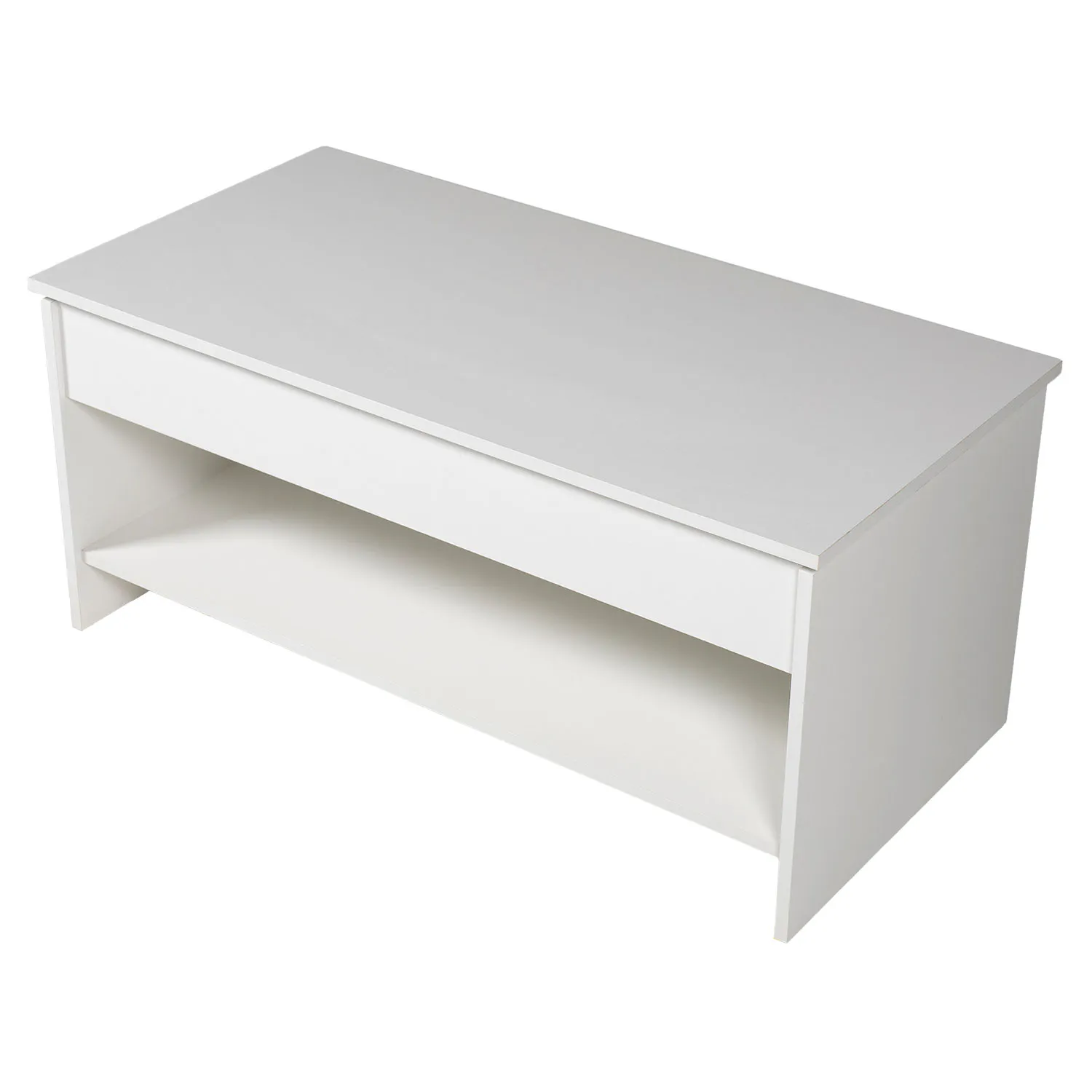 Table basse avec plateau relevable blanche