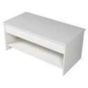 Table basse avec plateau relevable blanche - Happy Garden