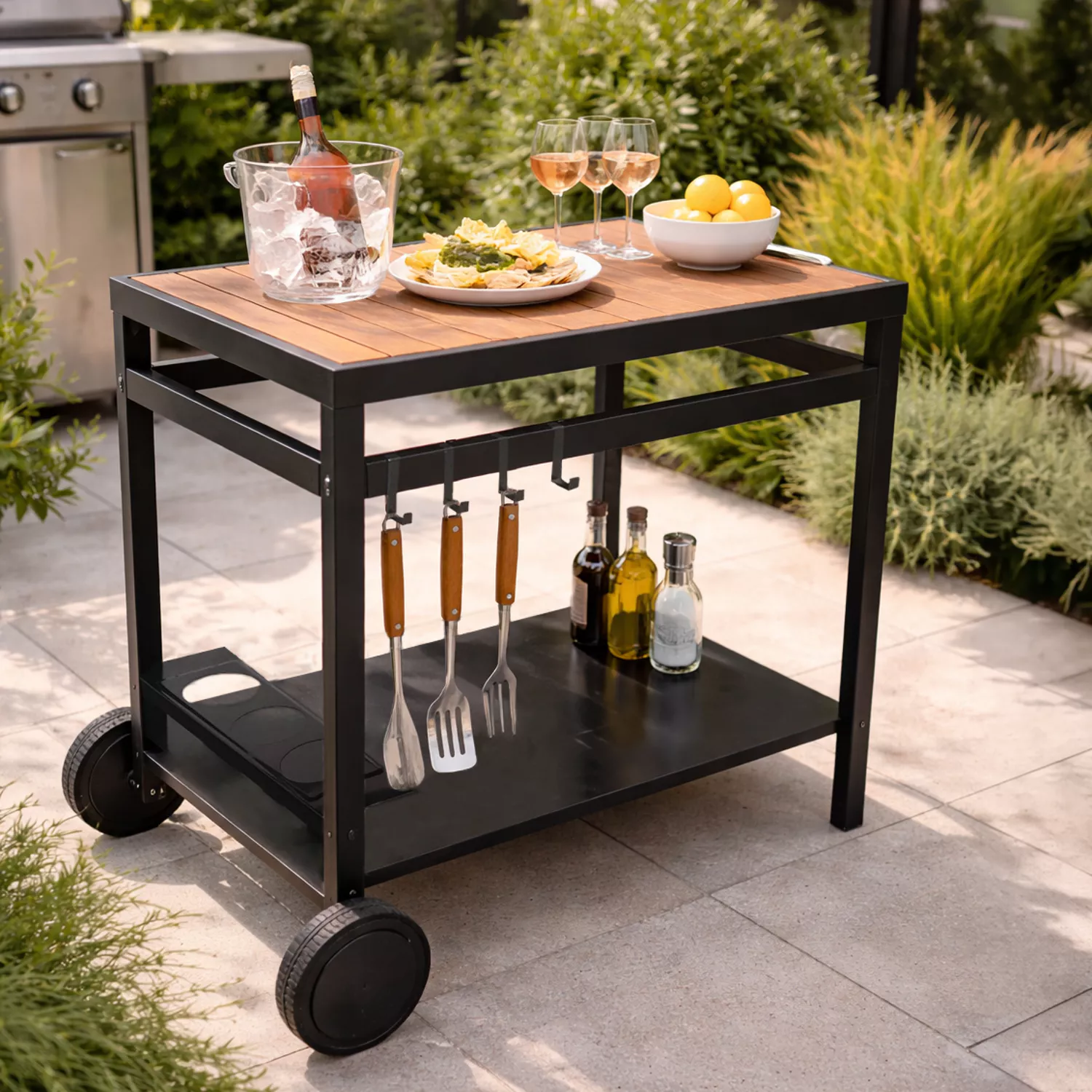 Carrito bar exterior para plancha AVEIRO