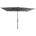 HAPUNA rechthoekige rechte paraplu 2x3m grijs