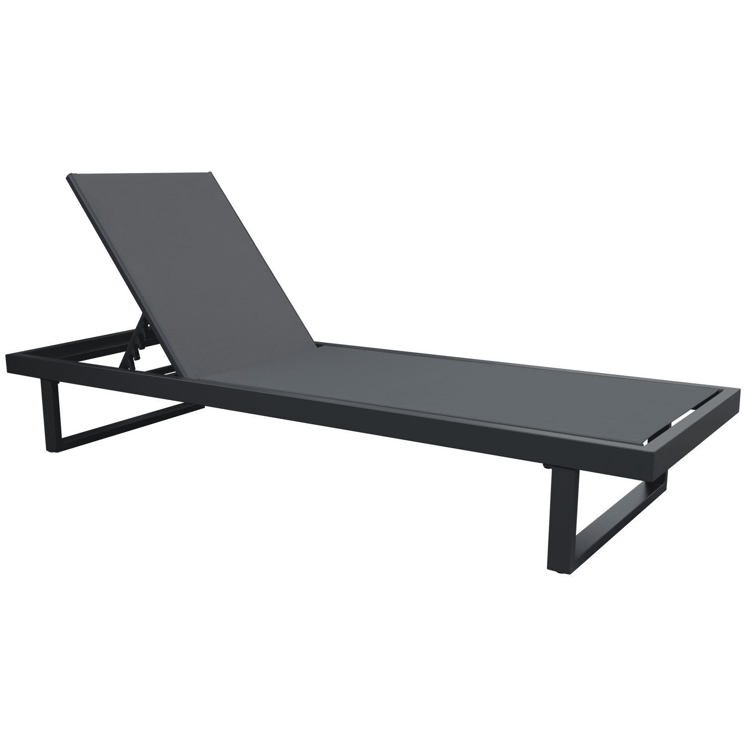 Espreguiçadeira de alumínio com almofada cinzenta PALOMINOS