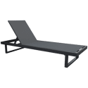 Espreguiçadeira de alumínio com almofada cinzenta PALOMINOS