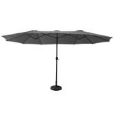 Parasol double 2,7x4,6m gris
