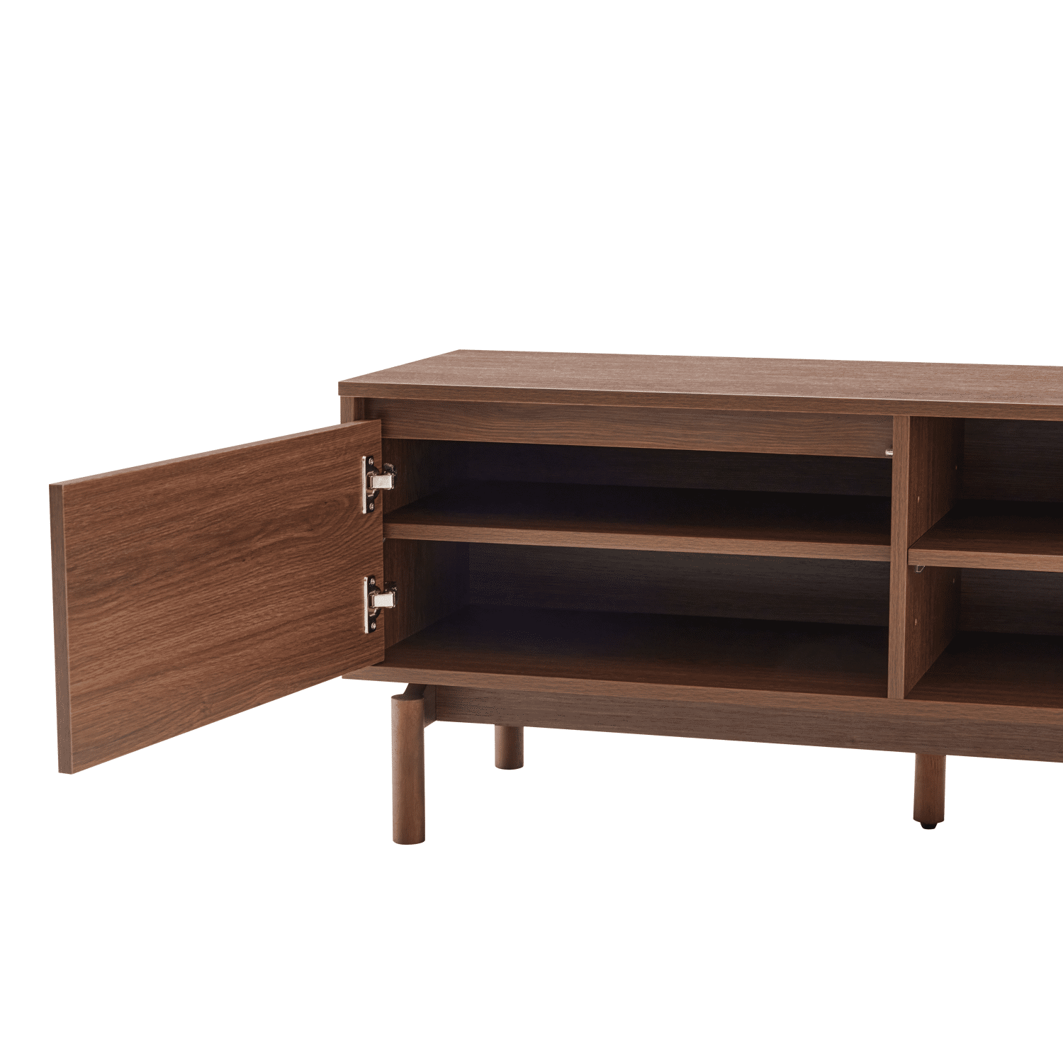 Meuble TV en bois foncé 120cm SARAH