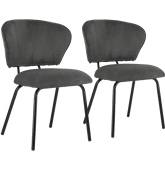 Lot de 2 chaises en velours...