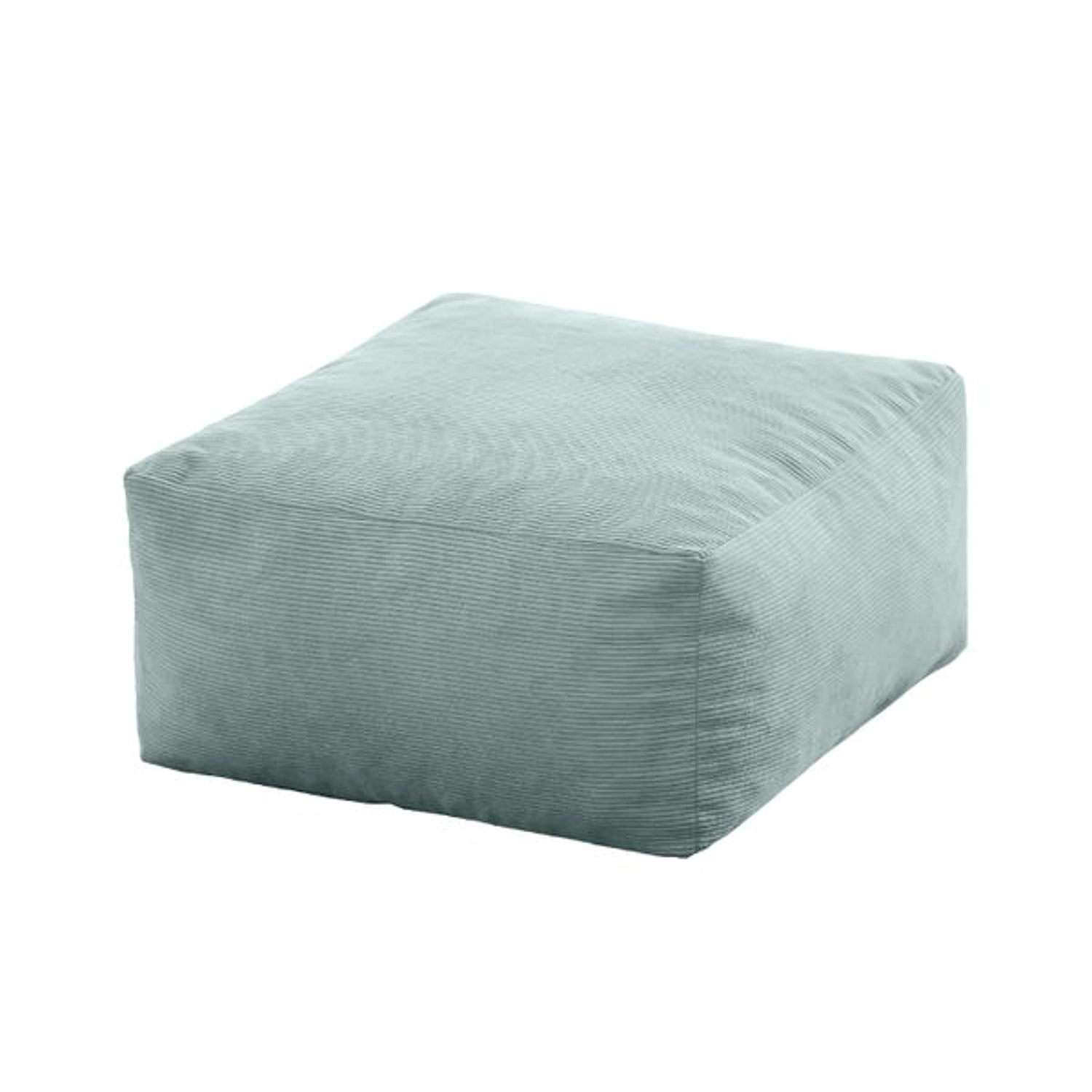 Puf cuadrado 50x50cm pana turquesa Désert