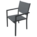 VENEZIA Uitschuifbare tuinset 90/180 in grijs textilene 8 zitplaatsen - aluminium antraciet