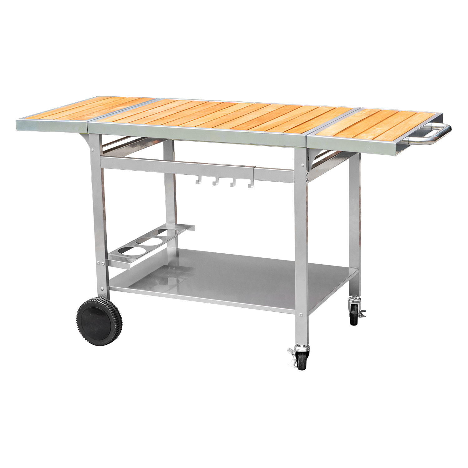 Cook'in Garden - Desserte pour plancha en bois et métal GRANDI XL