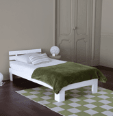 Lit en bois avec tête de...