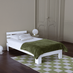 Houten bed met hoofdbord...