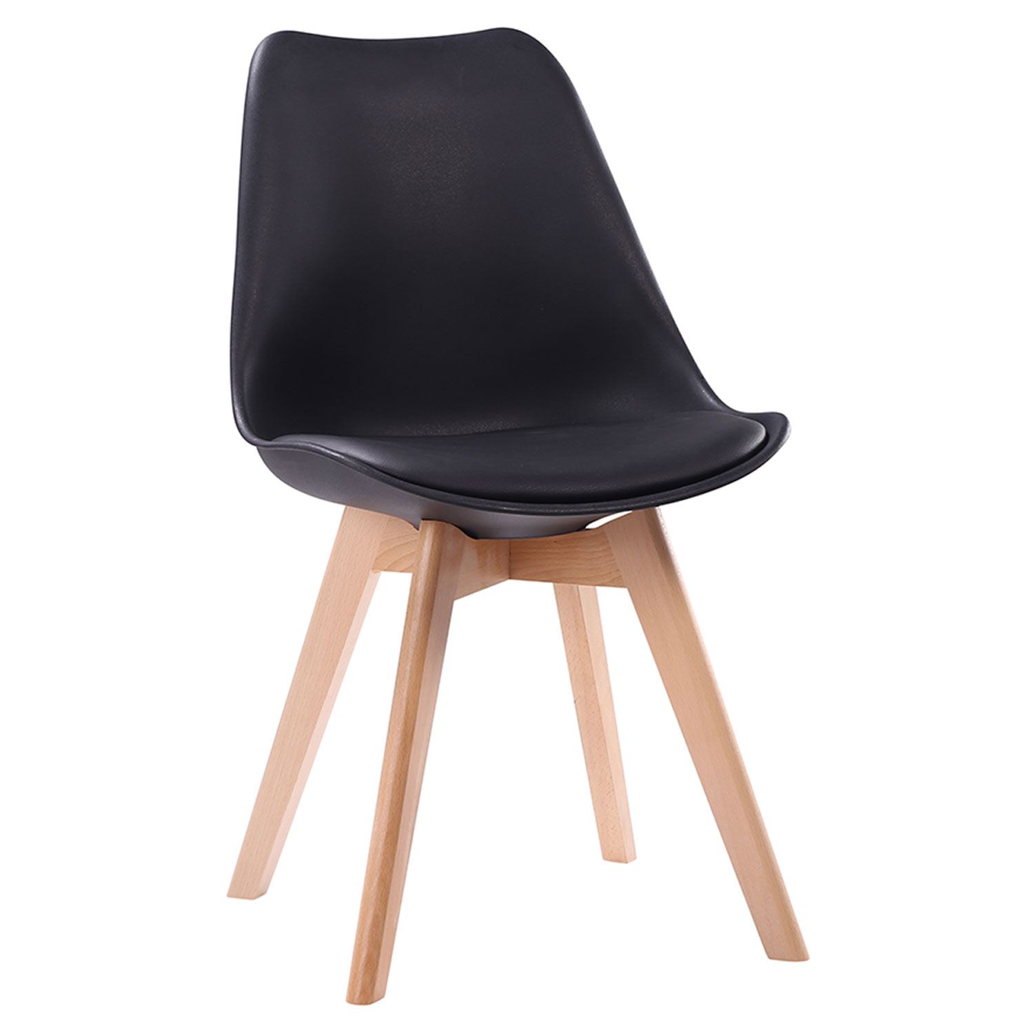 Uittrekbare tafel 120/160cm HELGA en 4 stoelen NORA zwart