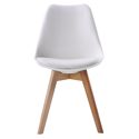 PIA rechthoekige tafel 120cm en 4 NORA stoelen wit