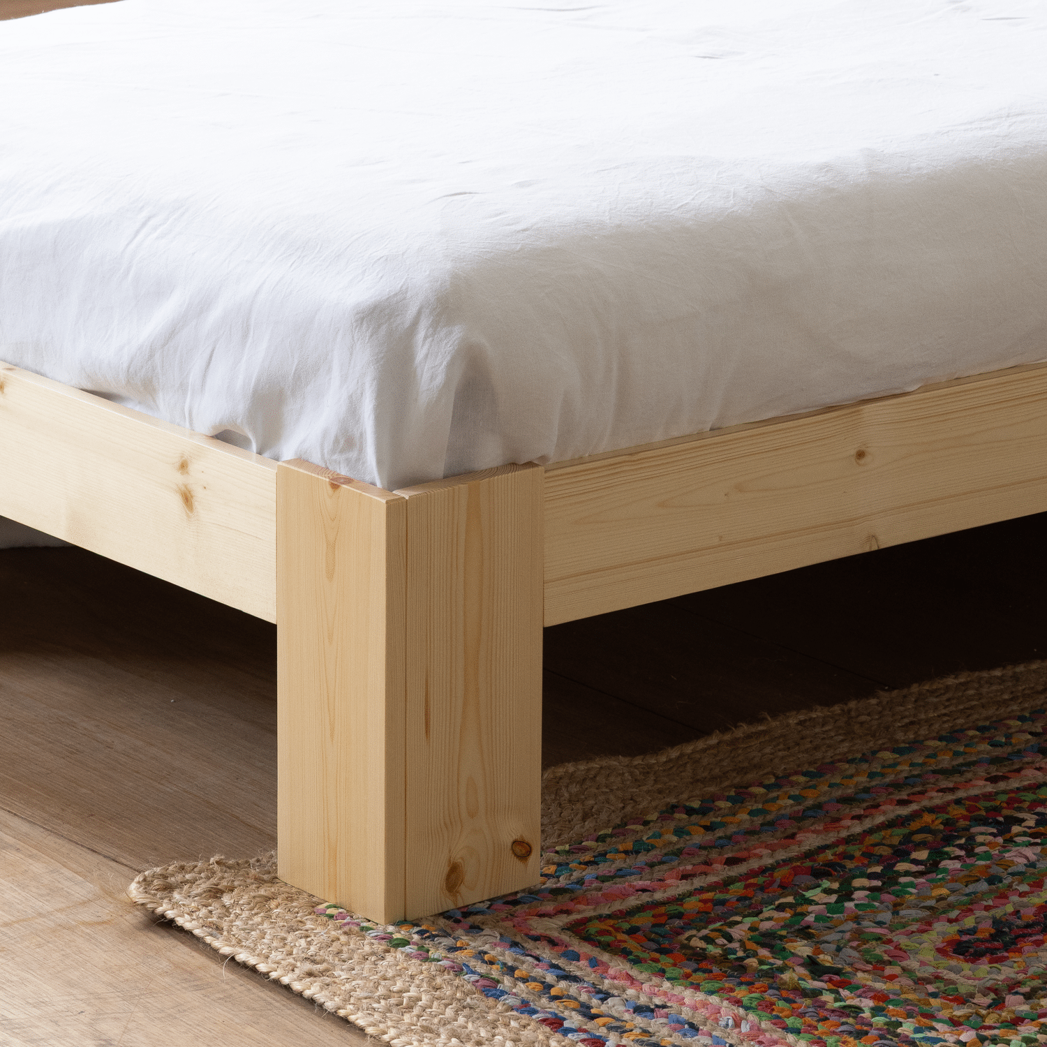 Lit en bois avec tête de lit 90x190cm FINN