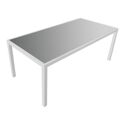 Conjunto de móveis de jardim BARI cinzento textilene 8 lugares - alumínio branco
