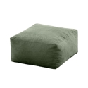 Puff de pana verde desierto cuadrado 50x50cm