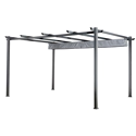 Zelfdragende pergola 3 × 4m CASSIS grijs - aluminium structuur