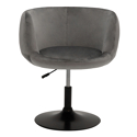 Tabouret de bar en velours gris NOLAN