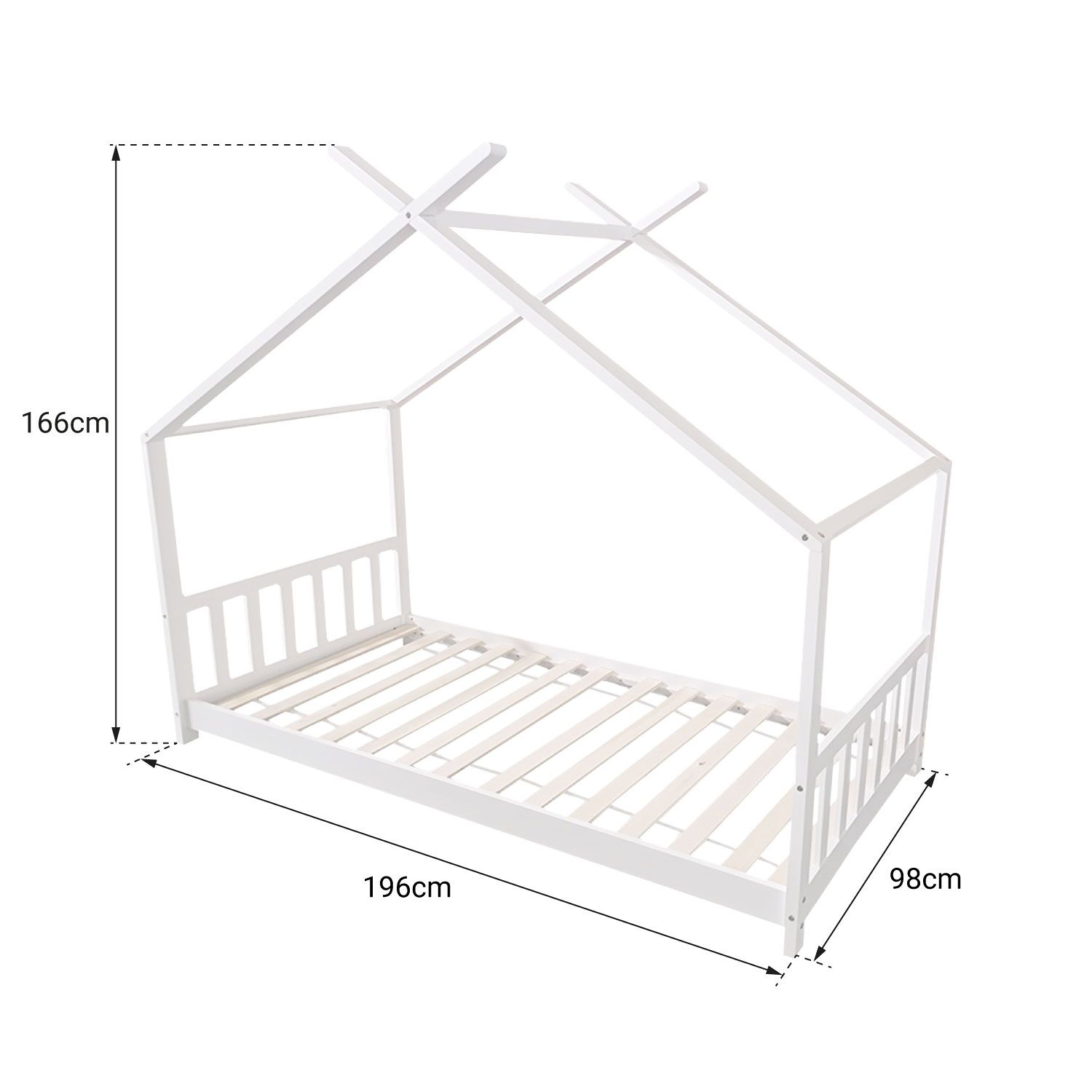 Letto in legno per bambini GASPARD 190x90cm