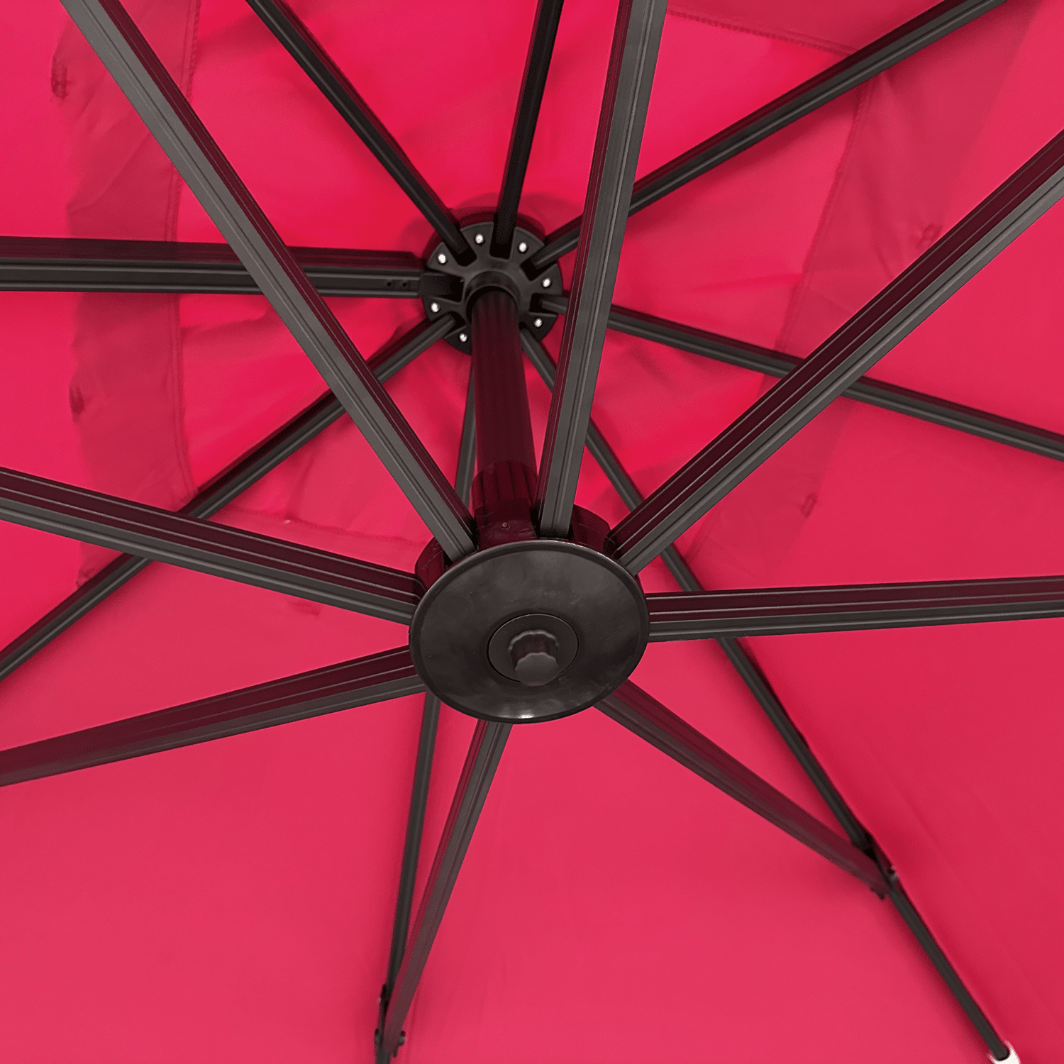 Parasol déporté MOLOKAI carré 3x3m fuchsia + housse