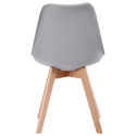 Pack de 2 sillas escandinavas color gris con cojín - Happy Garden
