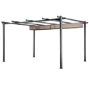 Pergola autoportante 3 × 4m CASSIS taupe - structure aluminium