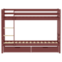 Kinderstapelbed 190x90cm terracotta met laden