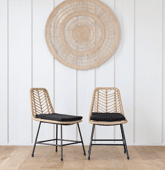 Set di 2 sedie in rattan...