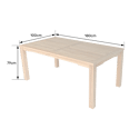 Table rectangulaire 180cm en teck JAVA