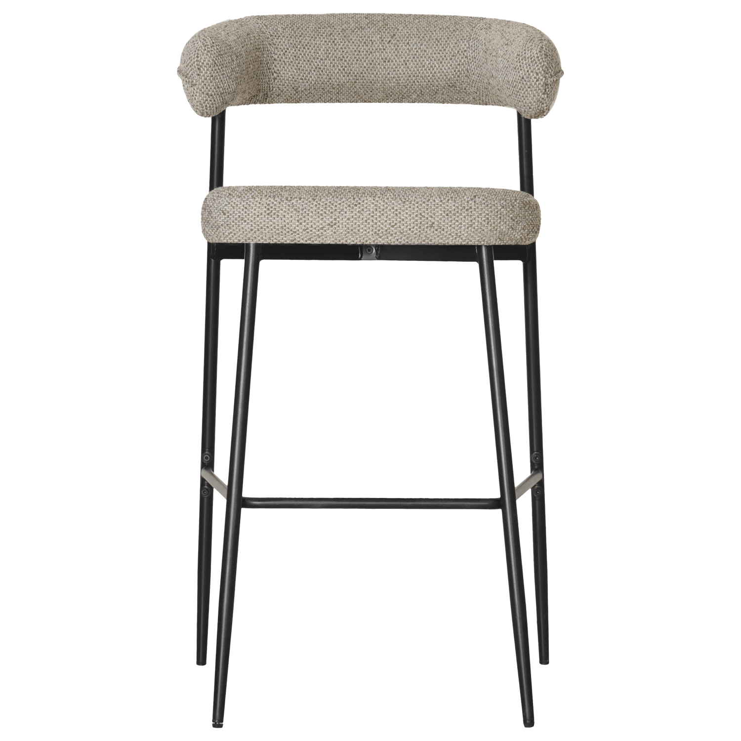 Lot de 2 tabourets de bar en tissu vert chiné THEA
