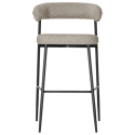 Lot de 2 tabourets de bar en tissu vert chiné THEA