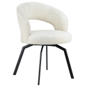 Chaise en chenille beige EHBA