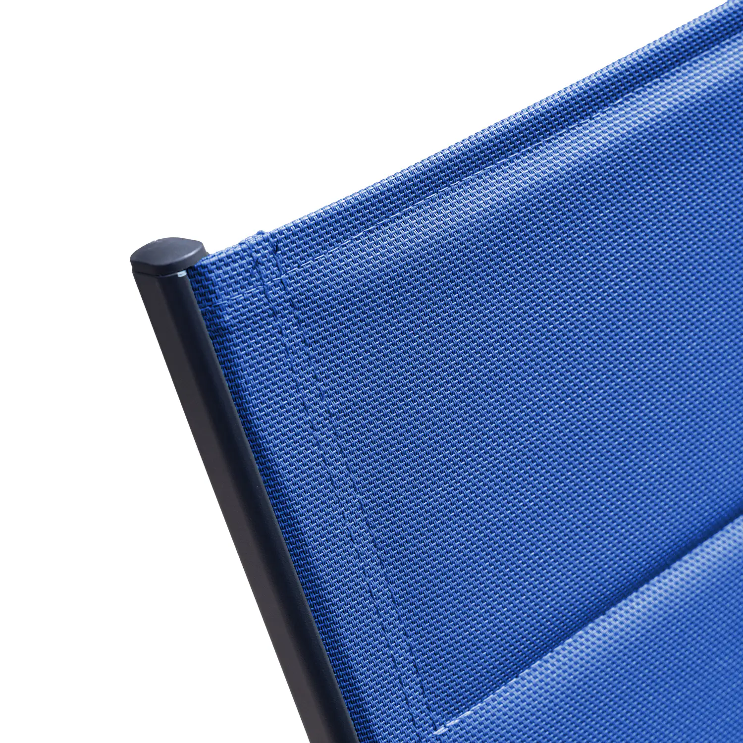 Lettino in textilene blu scuro - alluminio antracite