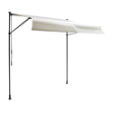 Toldo de varanda CHENE 2 × 1,2m - Tecido bege e moldura cinzenta