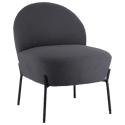 Fauteuil en tissu boucle gris HELMI