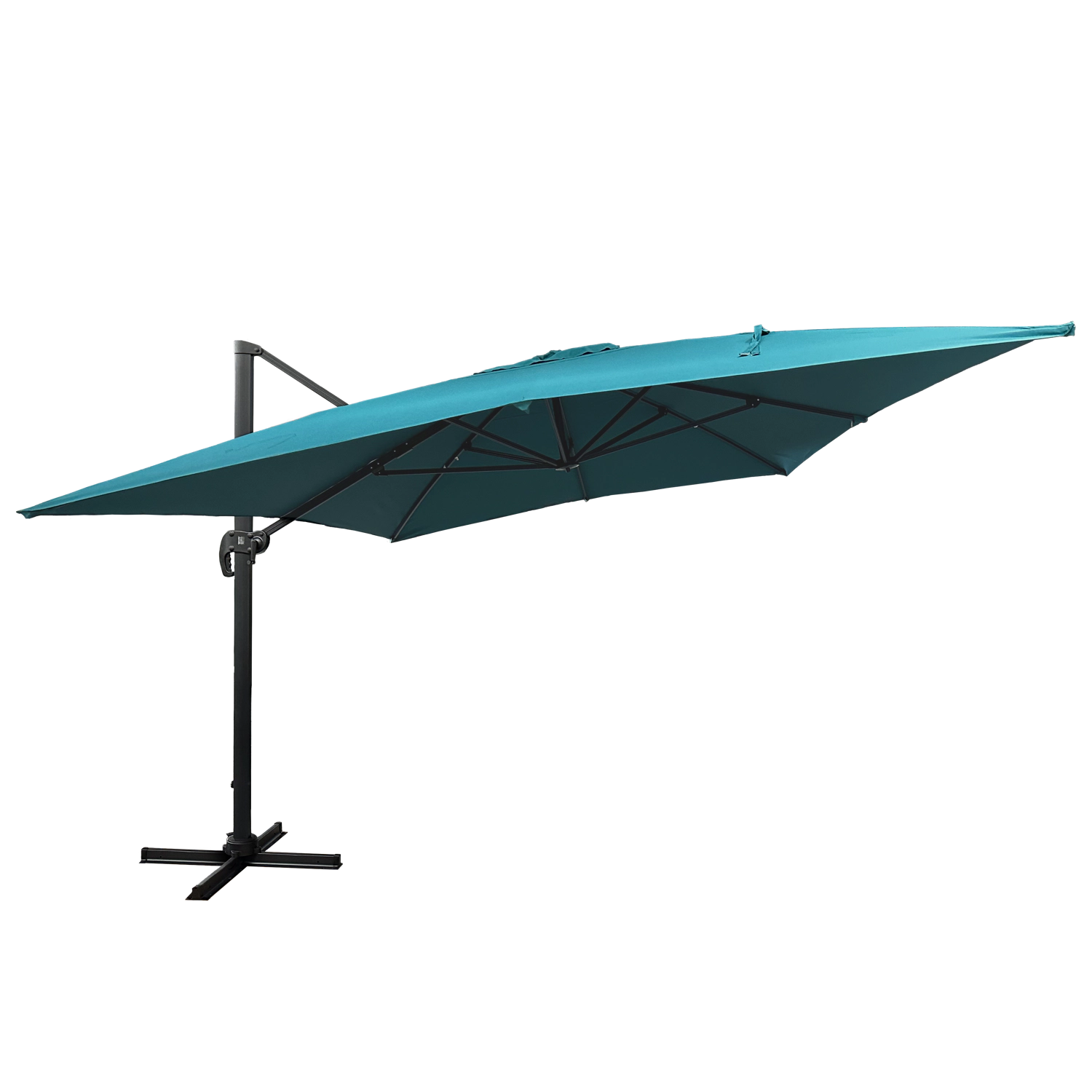 Offset paraplu MOLOKAI rechthoekig 3x4m blauw + hoes