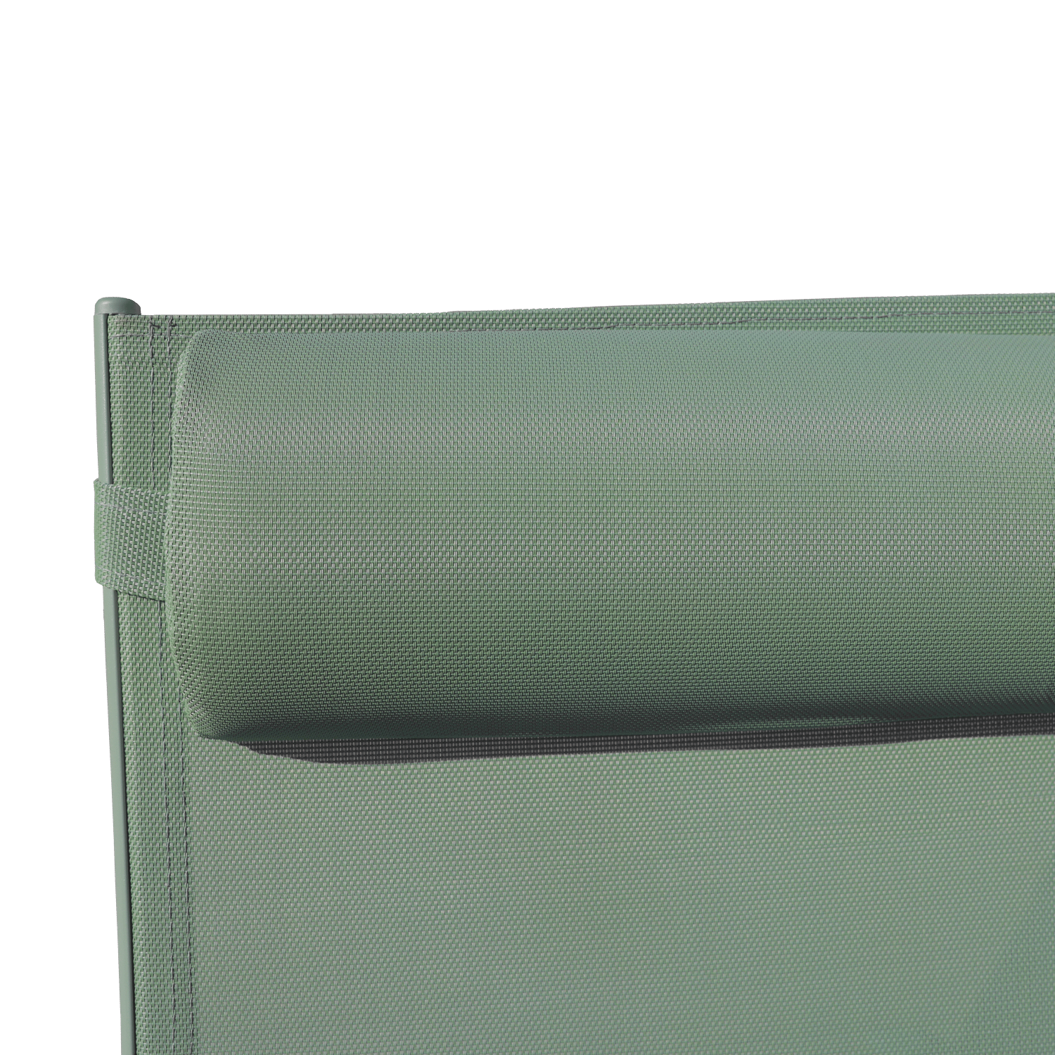 Satz von 2 Liegestühlen GALAPAGOS aus salbeigrünem Textilene - salbeigrünem Aluminium