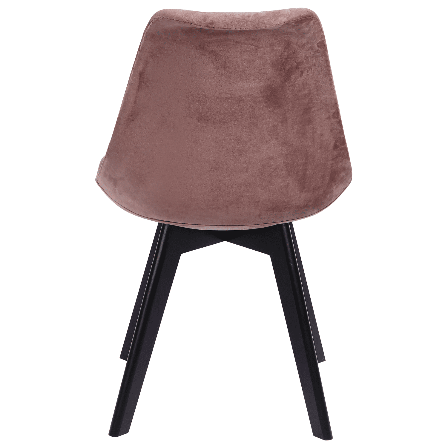 Lot de 4 chaises en velours NORA roses avec coussin