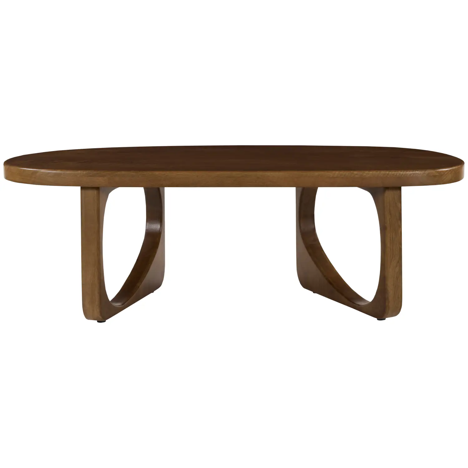 Mesa de centro em madeira maciça de manga tingida escura 120cm
