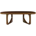 Mesa de centro em madeira maciça de manga tingida escura 120cm
