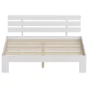 Houten bed met hoofdbord 140x200cm wit FINN