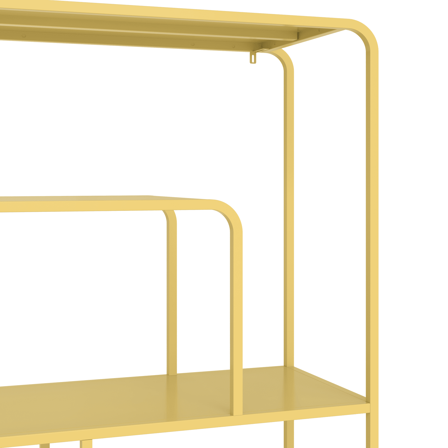 Console design en métal jaune