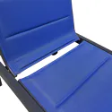 Lettino in textilene blu scuro - alluminio antracite