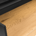ARTHUR bureau met 2 lades in hout en zwart