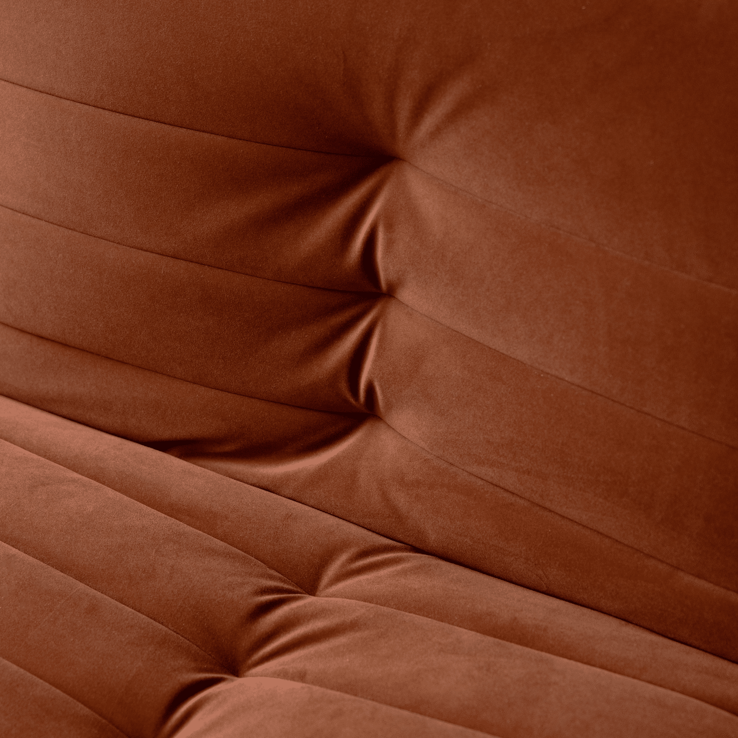 ANATOLE Divano letto a 3 posti in velluto terracotta