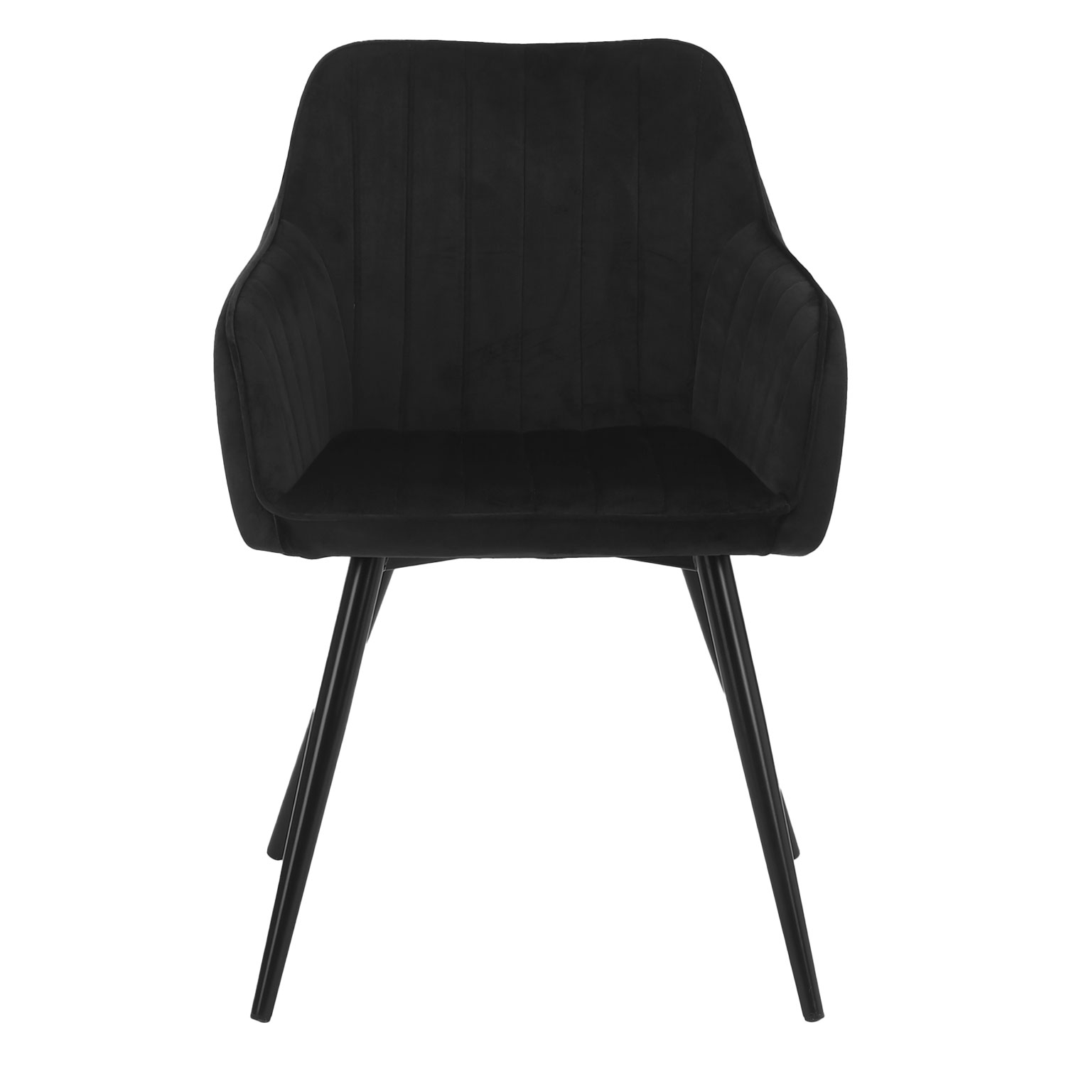 Set van 2 zwarte BERTILLE fluwelen stoelen