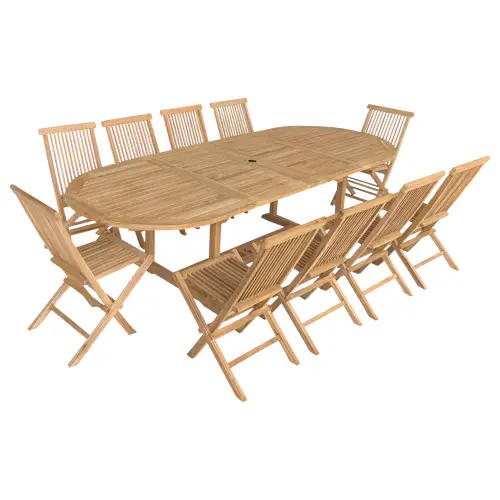 Salon de jardin en teck -...